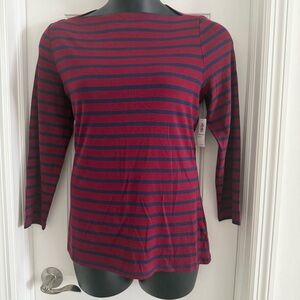 Old Navy Striped Red and Blue Women's Boatneck Top